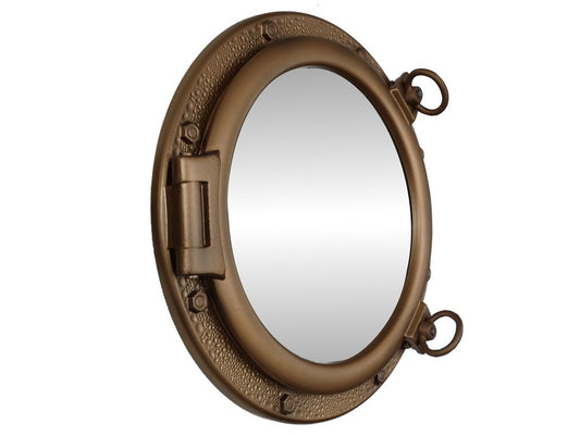 Bronzed Porthole Mirror 20"